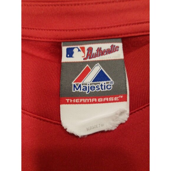 Majestic Brand Boston Red Sox Jersey  therma base 3/4 sleeves SIZE LARGE - Picture 4 of 10
